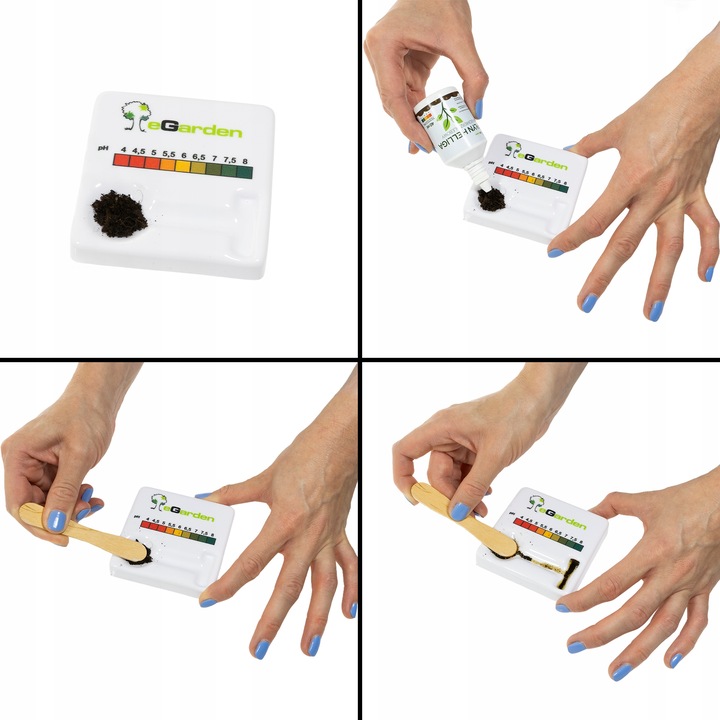 Kwasomierz Glebowy pH Zestaw z Płynem i Skalą Kolorów HELLIGA TESTER