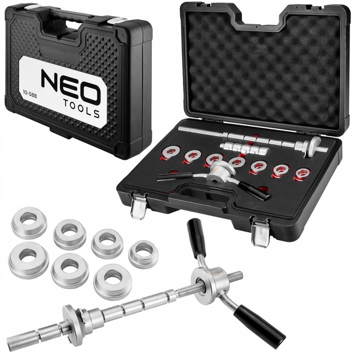 NEO ZESTAW NARZĘDZI DO MONTAŻU I DEMONTAŻU ŁOŻYSK GŁÓWKI RAMY W MOTOCYKLACH