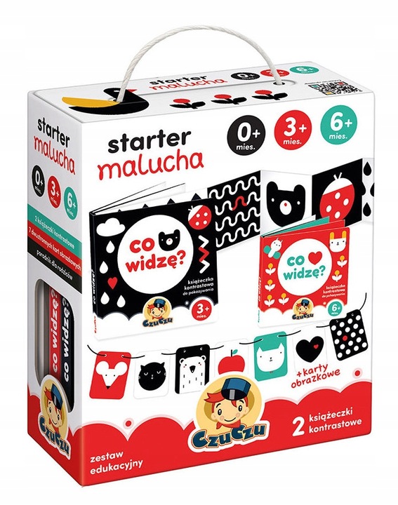 CZUCZU STARTER MALUCHA KSIĄŻECZKI KONTRASTOWE 0m+