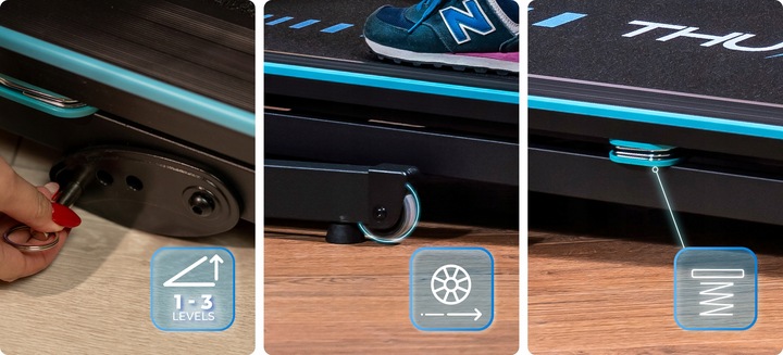 Bieżnia składana elektryczna domowa 140kg aplikacja amortyzacja mocna