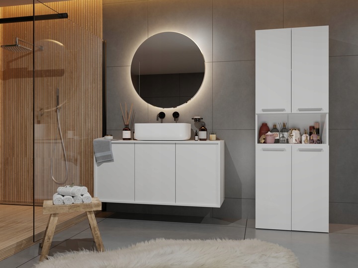 SZAFKA REGAŁ SŁUPEK NEL DK 1K KOSZ 60CM BIEL