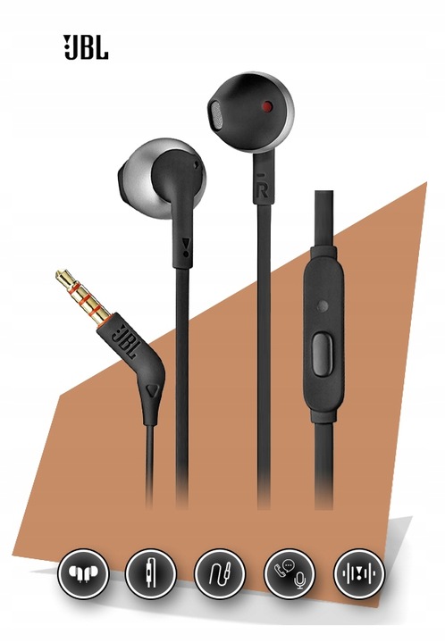 Słuchawki przewodowe douszne JBL Tune 205