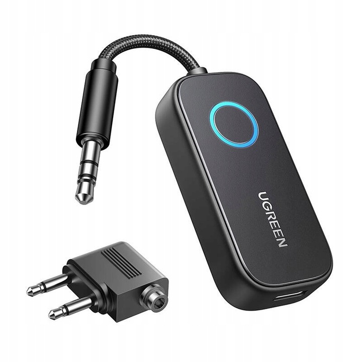 UGREEN Nadajnik Odbiornik Bluetooth BT 5.3 Mini Jack 3.5mm 300mAh +