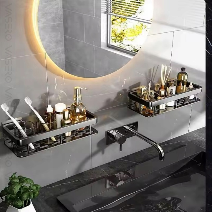 2x PÓŁKA POD PRYSZNIC wisząca samoprzylepna ścienna LOFT łazienki prysznic