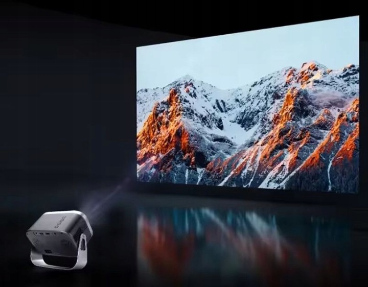 PROJEKTOR PRZENOŚNY RZUTNIK WIFI FULL HD 6000 LM ANDROID TV OBROTOWY