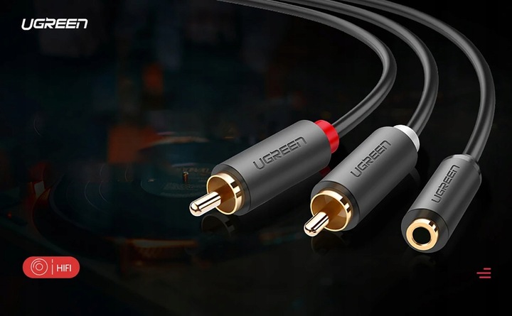 Kabel Przewód Audio JACK 3,5 2x RCA Chinch STEREO HQ Przejściówka