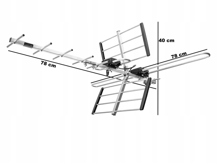 ANTENA KIERUNKOWA TV NAZIEMNEJ DVB-T2 MUX COMBO TV 4K LTE 200km