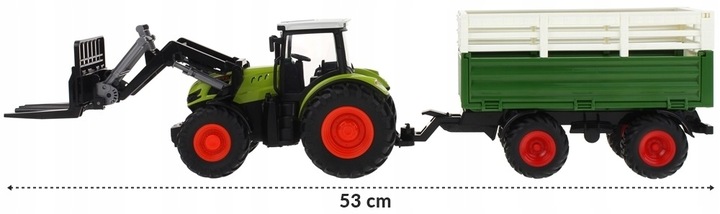 TRAKTOR ZDALNIE STEROWANY PRZYCZEPA ZGRABIARKA MASZYNY 4w1 ZESTAW RC