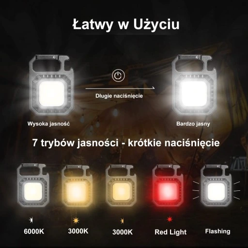 Przenośne Wielofunkcyjne Jasne Swiatło Breloki
