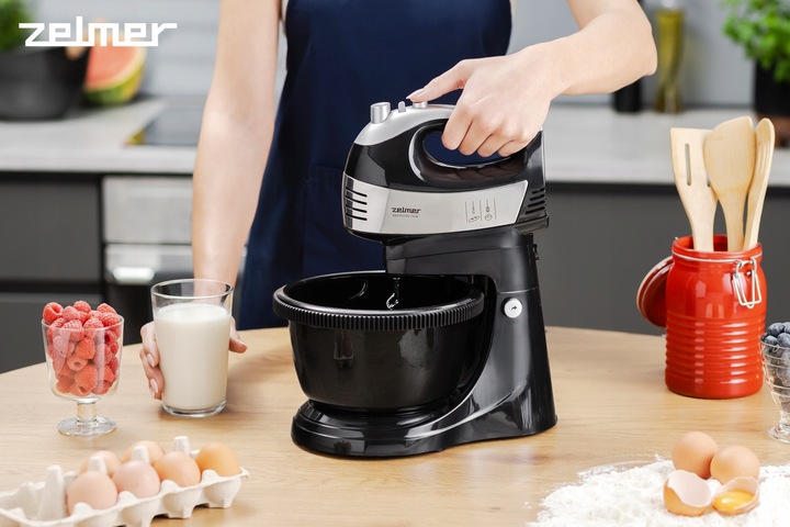 MIKSER RĘCZNY ZELMER LEKKI ROBOT KUCHENNY Z MISĄ 2,5L 4 KOŃCÓWKI TURBO