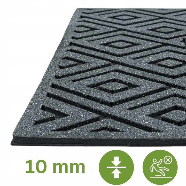 WYCIERACZKA POD DRZWI ZEWNĘTRZNA GUMOWA WEJŚCIOWA WELCOME BŁYSZCZĄCA