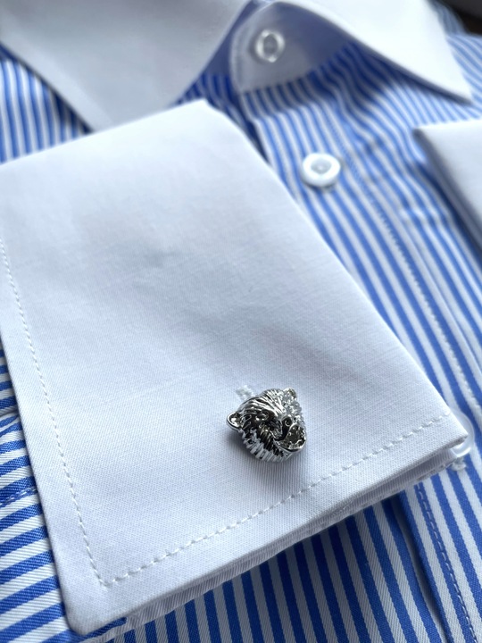 Spinki do mankietów EXC Miś Niedźwiadek Gryzli Głowa Misia w białym Etui