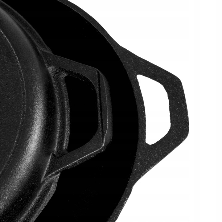 RONDEL ŻELIWNY Z PATELNIĄ 3 w 1 PATELNIA BRYTFANNA GARNEK 26 CM