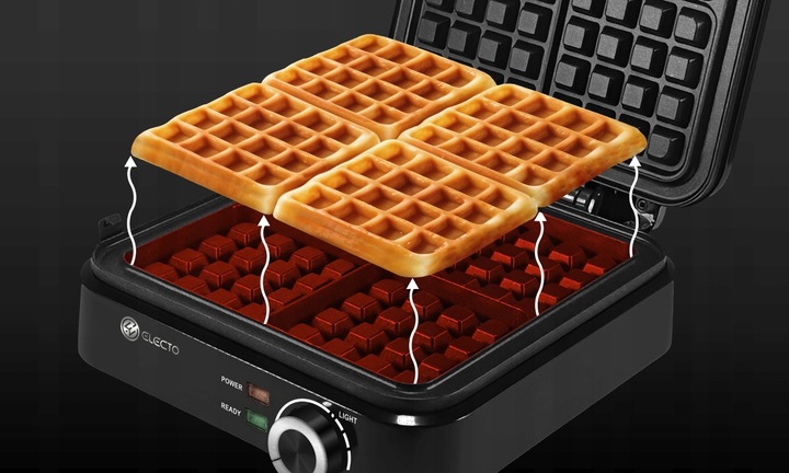 GOFROWNICA 4 DUŻE GOFRY REGULACJA TEMPERATURY NIEPRZYWIERAJĄCE PŁYTY