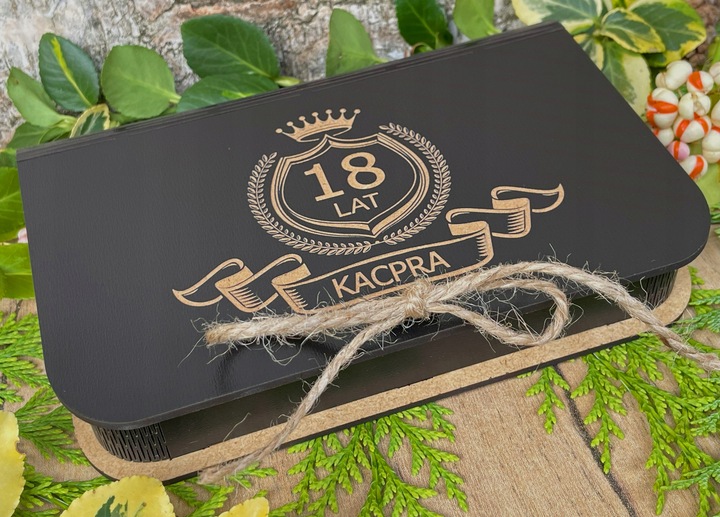 PUDEŁKO NA PIENIĄDZE PREZENT NA ROCZNICĘ URODZINY 18-40-100 LAT HD-KOLORY