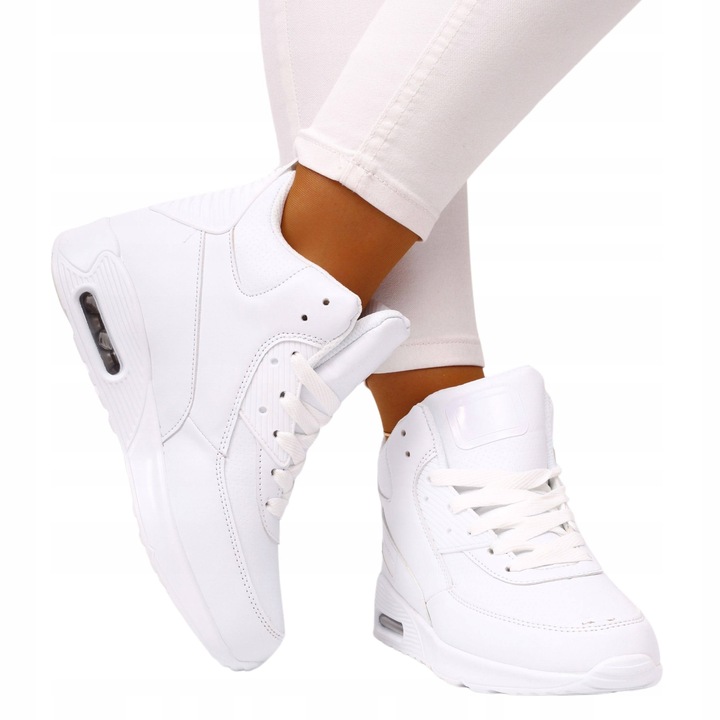 BUTY DAMSKIE OBUWIE SPORTOWE LEKKIE WYGODNE BIAŁE