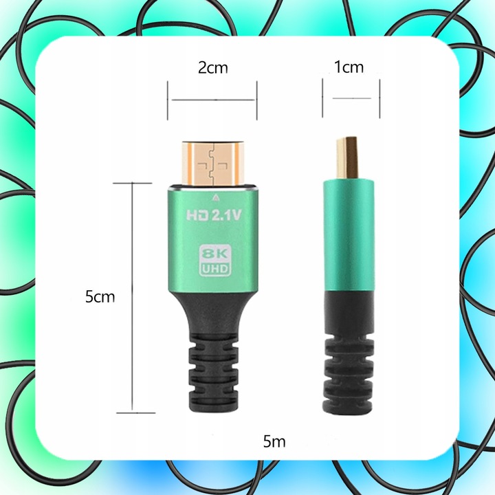 KABEL HDMI 2.1 V PREMIUM ULTRA HIGH SPEED UHD 8K 4K120Hz 10m 8K Monitor