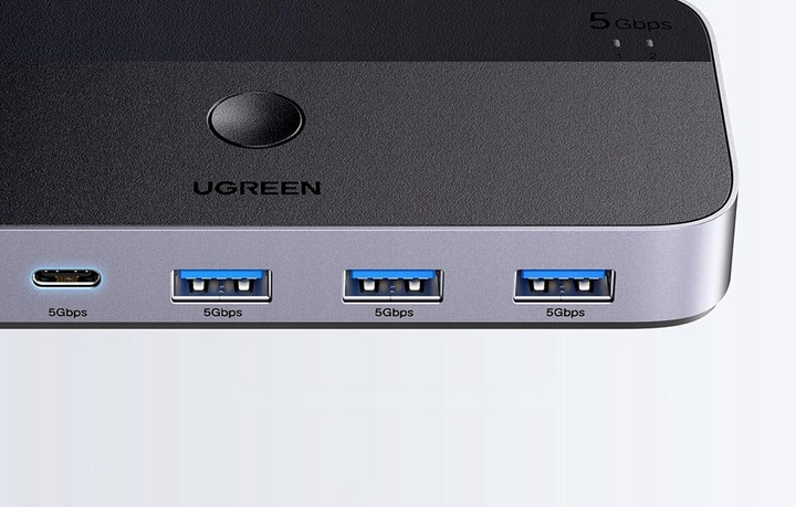 UGREEN PRZEŁĄCZNIK SWITCH 3X USB-A 3.0 USB-C 5Gb/s + 2 x KABEL USB-A 1,5M