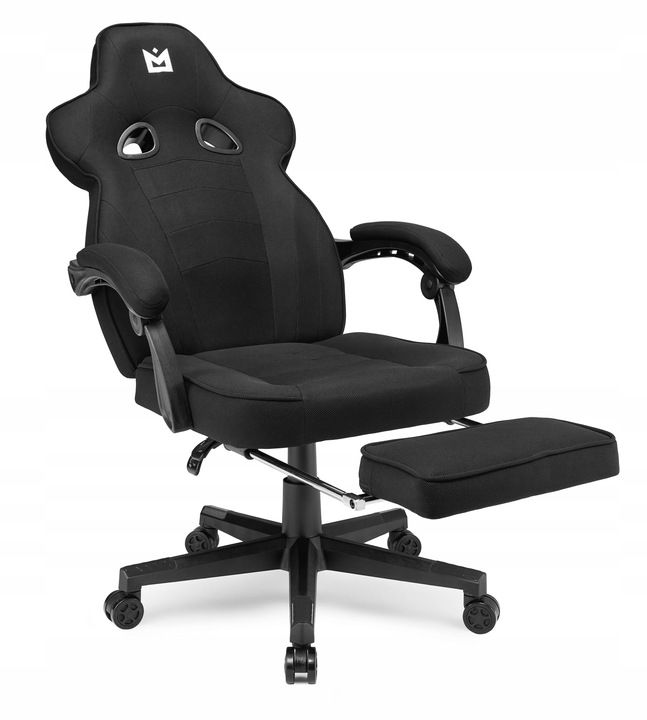 Fotel gamingowy biurowy krzesło gracza Emperor czarnyTkanina