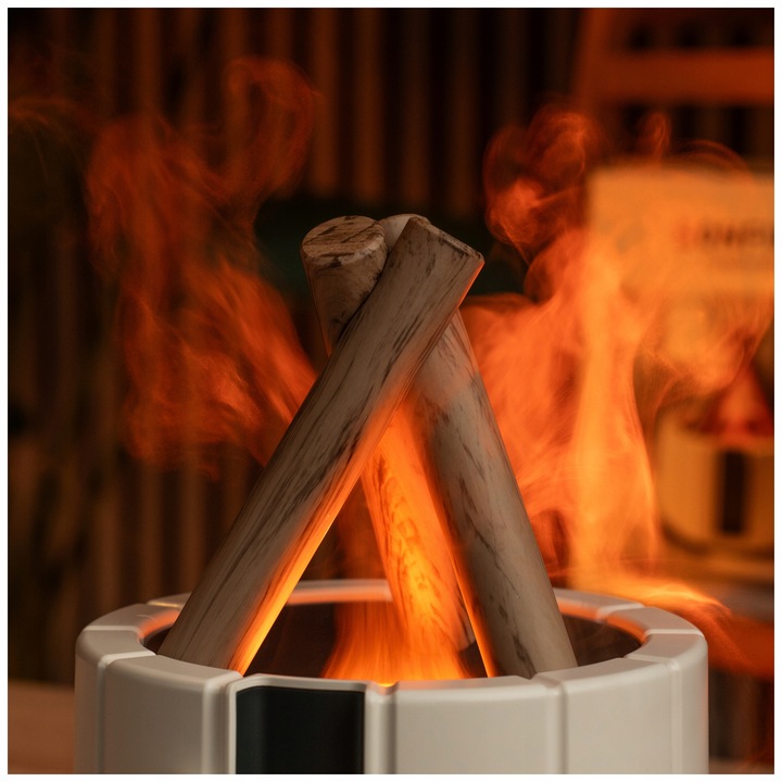 NAWILŻACZ POWIETRZA DYFUZOR LAMPKA NOCNA EFEKT PŁOMIENIA KOMINEK