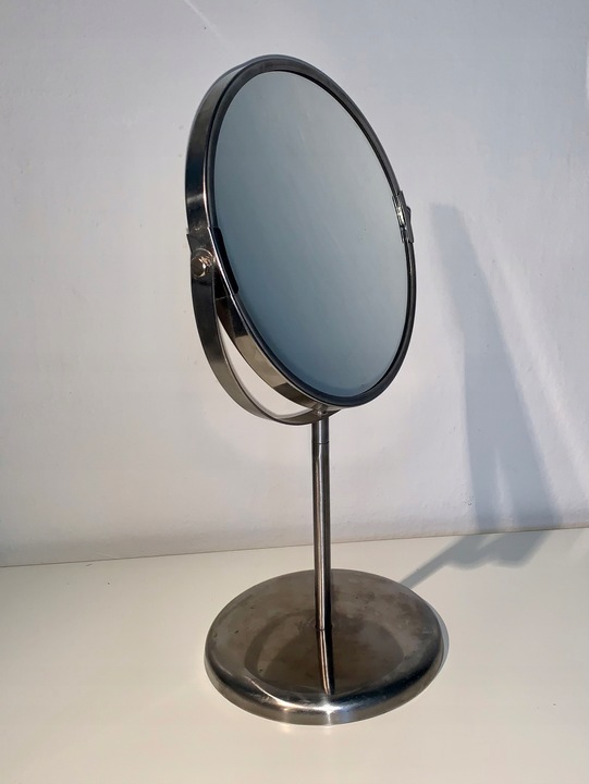 LUSTERKO KOSMETYCZNE LUSTRO DO MAKIJAŻU DWUSTRONNE POWIĘKSZAJĄCE STOJĄCE