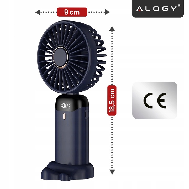 Wiatraczek Wentylator wiatrak stojący ręczny biurkowy cichy mocny USB-C
