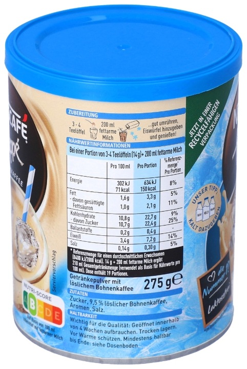 Kawa Nescafe Frappe Mrożona 2 x 275 g DE na zimno Rozpuszczalna Eiskaffee