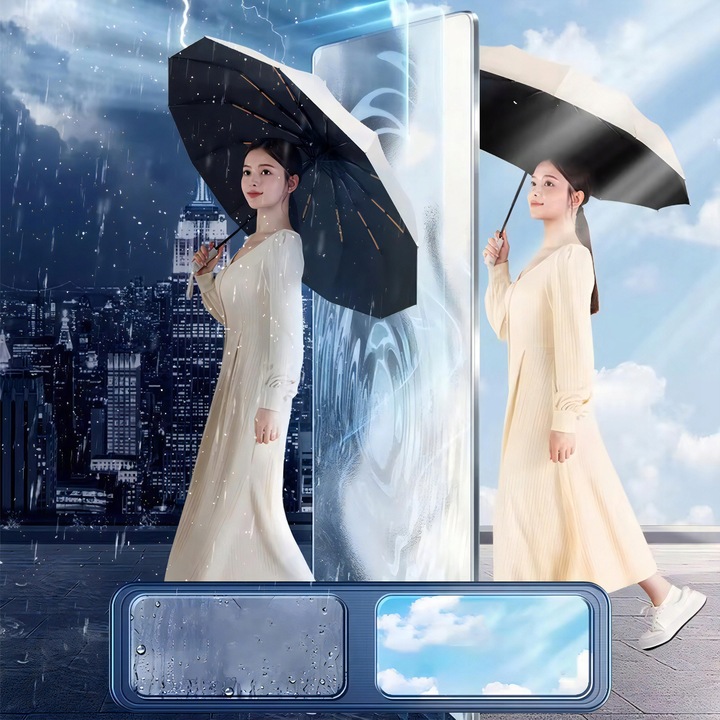 DUŻY PARASOL XXL SKŁADANY AUTOMAT PARASOLKA WODOODPORNA