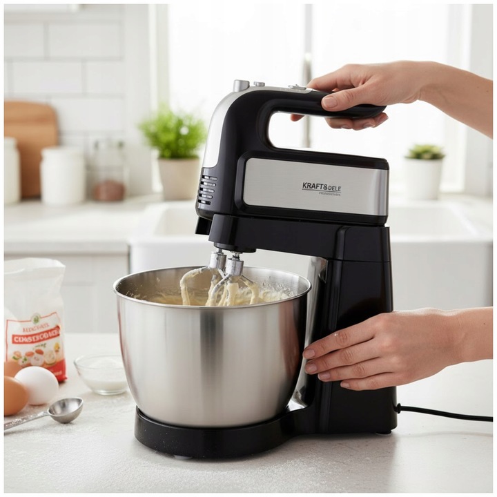 MIKSER Z MISĄ RĘCZNY WIELOFUNKCYJNY ROBOT KUCHENNY 1000W TURBO 5