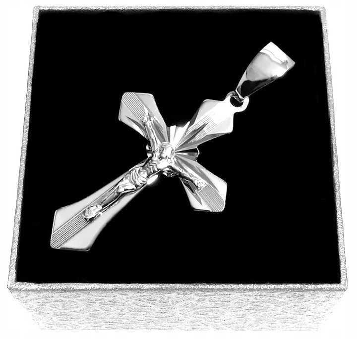 ZAWIESZKA WISIOREK KRZYŻYK SREBRNY MĘSKI SREBRO 925 DIAMENTOWANE K8