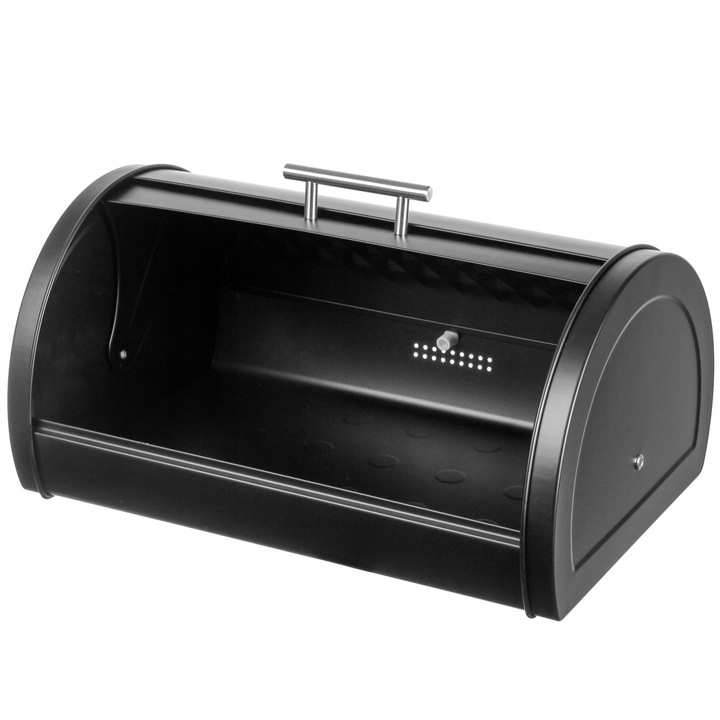 CHLEBAK POJEMNIK NA PIECZYWO BUŁKI CHLEB METALOWY DUŻY CZARNY