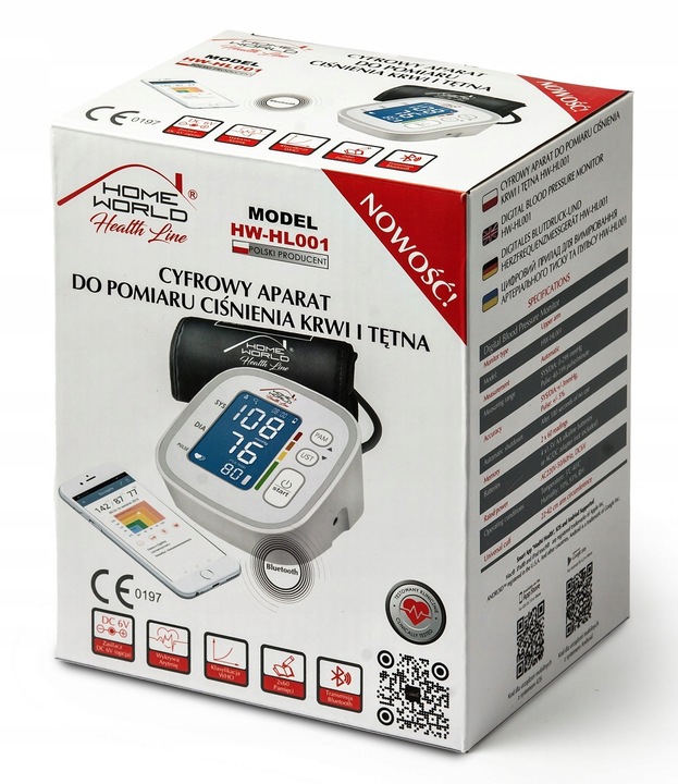 CIŚNIENIOMIERZ NARAMIENNY automatyczny ARYTMIA 22-42cm BLUETOOTH APLIKACJA