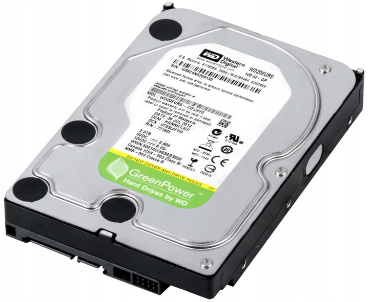 WD AV-GP 2TB 7.2K 64MB SATA II 3.5'' WD20EURS