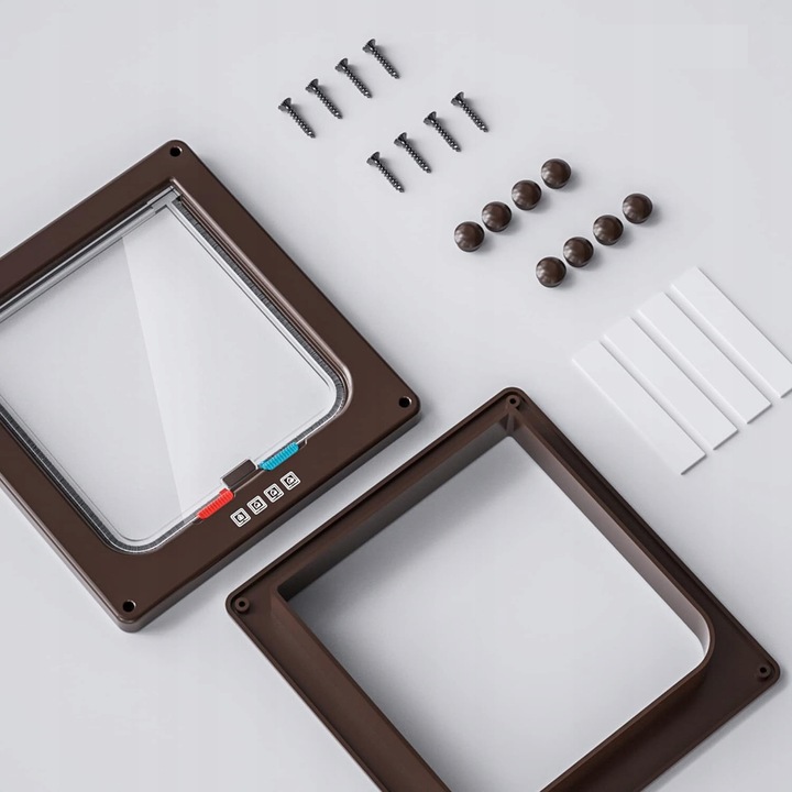 DRZWICZKI TUNEL Z KLAPĄ DLA KOTA/PSA BRĄZOWY M brąz