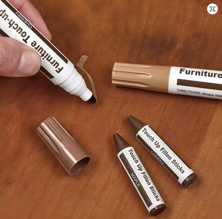 ZESTAW NAPRAWCZY MARKERY DO RYS NAPRAWY PANELI MEBLI DREWNA DRZWI WOSK