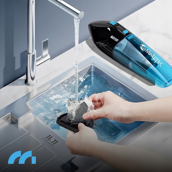 ODKURZACZ RĘCZNY BEZPRZEWODOWY AKUMULATOROWY SAMOCHODOWY CZYŚCI NA MOKRO