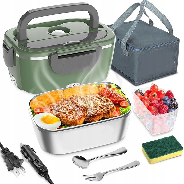 Podgrzewane pudełko na lunch do samochodu i domu 80W 1.5L + torba