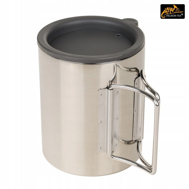 Kubek Termiczny Turystyczny HELIKON z przykrywką STAL NIERDZEWNA 250ml