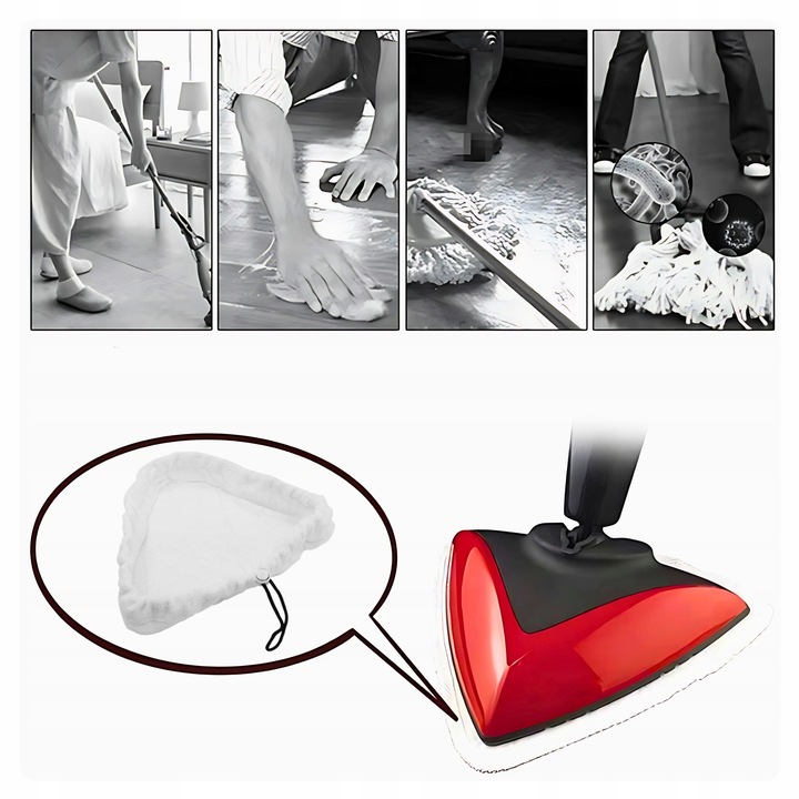 6 x NAKŁADKI WKŁAD do MOPA PAROWEGO 100% MIKROFIBRY UNIWERSALNE