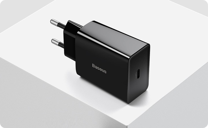 BASEUS SZYBKA ŁADOWARKA SIECIOWA ZASILACZ USB-C TYPE-C 20W PD QC 3.0