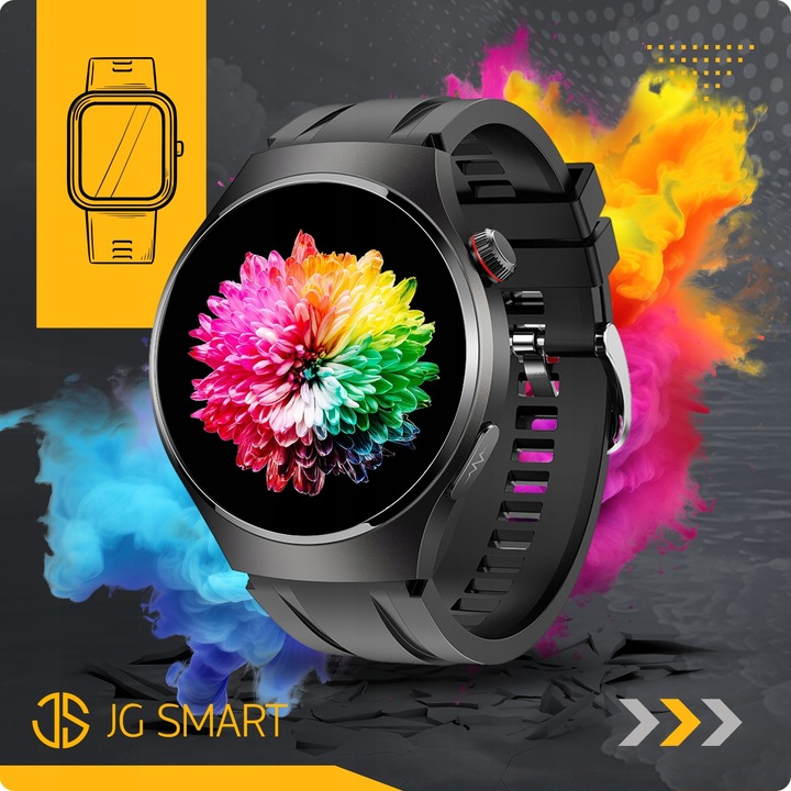 SMARTWATCH DO POMIAR GLUKOZY POLSKIE MENU ROZMOWY ZEGAREK MĘSKI + 3 PASKI