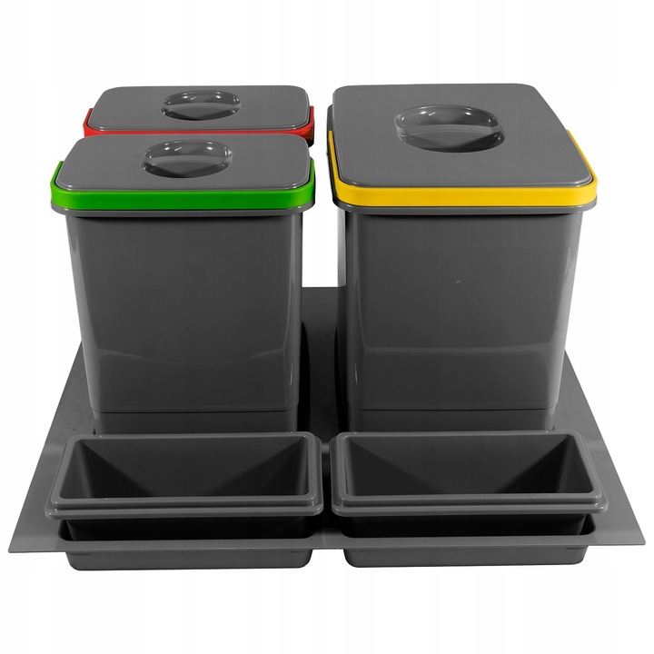 Kosz do segregacji MULTINO do szafki 60cm, 3 pojemniki