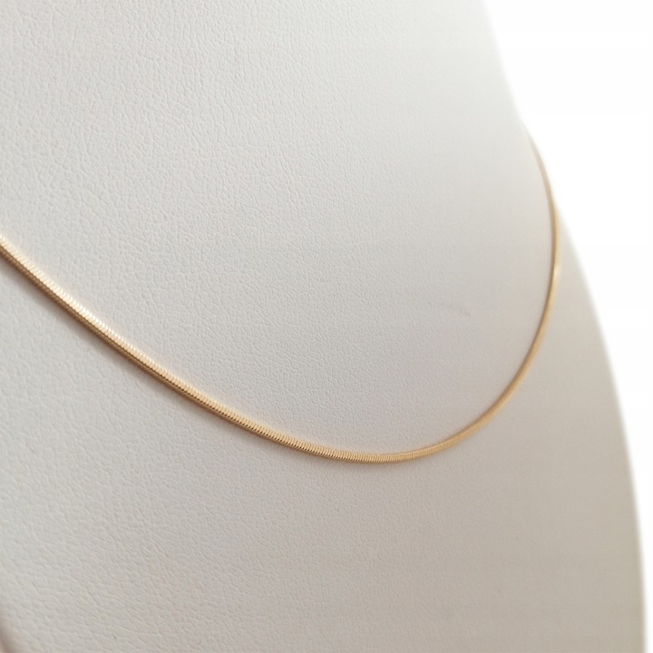 ŁAŃCUSZEK STAL CHIRURGICZNA, ZŁOTY, POZŁACANY SPLOT ŻMIJKA / LINKA / ŻYŁKA