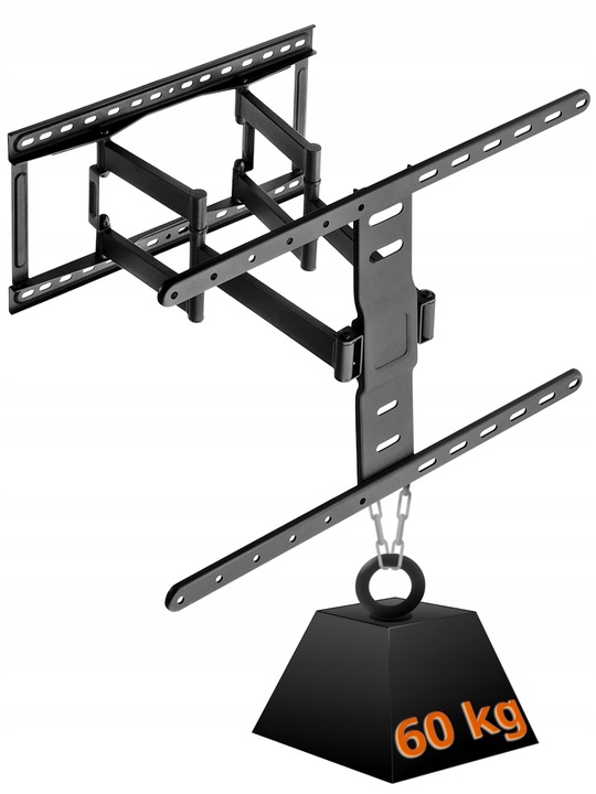 UCHWYT DO TELEWIZORA 43-90 CALI EXTRA MOCNY DO 60KG ULTRA PŁASKI TYLKO 27MM