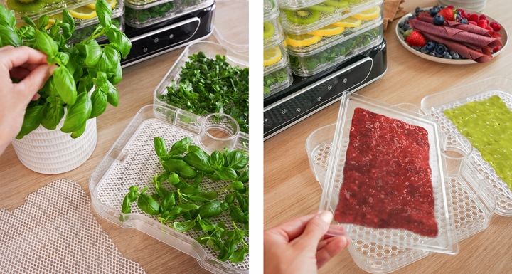 DUŻA SUSZARKA DO GRZYBÓW OWOCÓW WARZYW ZIÓŁ 6 SIT MOCNA 550W ZESTAW