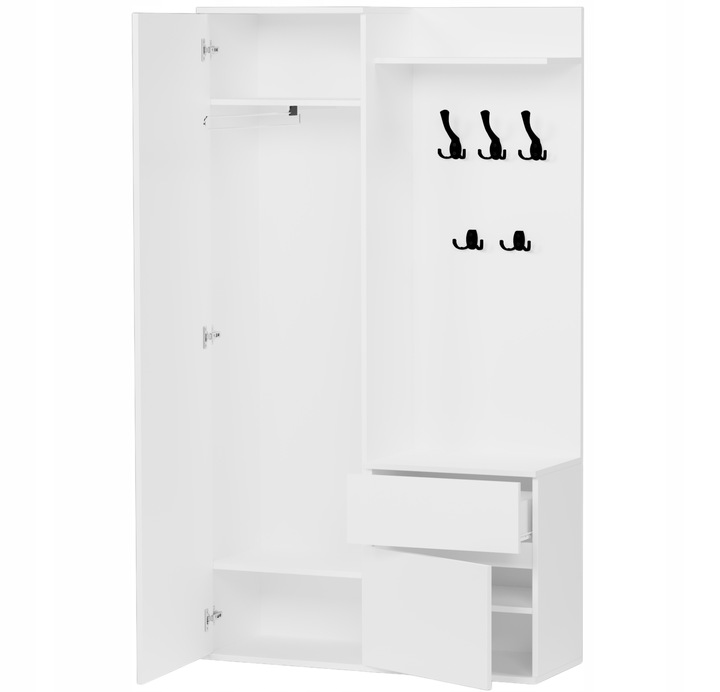 Garderoba szafa lustro wieszak szafka na buty biała V-5 Producent