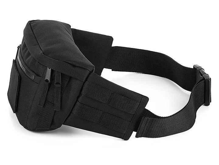 SASZETKA NERKA BIODROWA NA RAMIĘ DUŻA SZEROKI PAS CZARNA