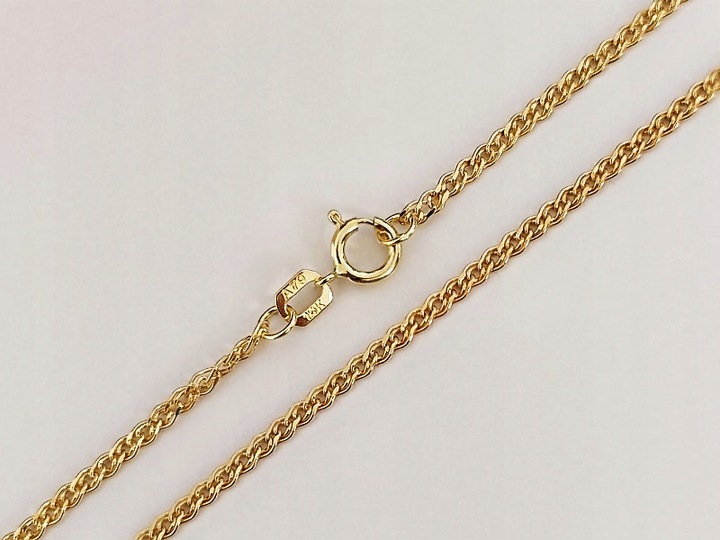 Złoty łańcuszek 585 szeroka nonna 14kt błyszcząca monaliza na prezent 45cm