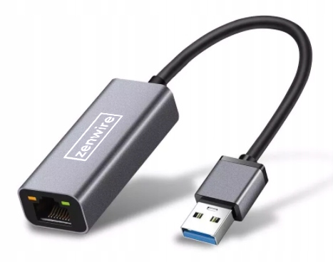 Przejściówka Adapter Karta Sieciowa USB 3.0 Ethernet RJ45 do laptopa LAN