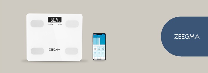 Waga łazienkowa analityczna SMART BIAŁA 17w1 iOS Android BMI do 200 kg